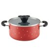 Farberware Disney 3 Quart Ceramic Nonstick Saucepot with Lid, Red